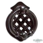 Ring Pull and Back Plate Handle Pewter 45mm