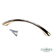 Slim D Shape Handle Brass 155mm