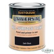 Rust-Oleum Universal All-Surface Paint Satin Black 750 ml image