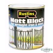 Rustins Matt Black Paint Wrought Iron and Wood 500 ml