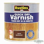 Rustins Quick Dry Satin Varnish Mahogany 1 Litre