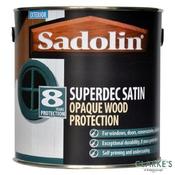 Sadolin Superdec Satin White Paint 1 Litre