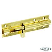 Securit Brass Door Bolt 100mm