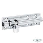 Securit Chrome Door Bolt 100mm