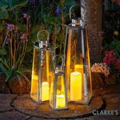 Sunset Trio | Set of 3 Stainless Steel Lanterns