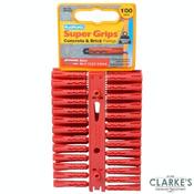 Plasplug Supergrip Concrete &amp; Brick Platic Fixings 6mm | 100 Pack