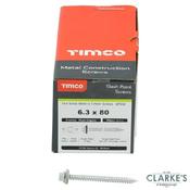 TimCo Hex Metal to Timber Screws 6.3x80mm