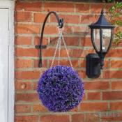 Vivid Violet Topiary Ball Faux Garden Decor 30 cm