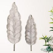 Algarve Wall Leaf Decor Silver
