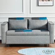 Aspen Sofa Bed Grey/Teal Patchwork