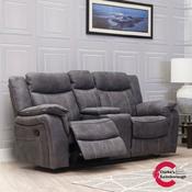 Brooklyn 2 Seater Sofa Charcoal with Console