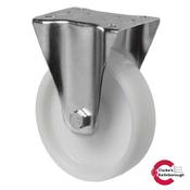 Transport Castor  Solid Wheel 125mm Fixed 175kg  White