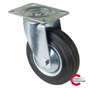 Transport Castor Wheel 125mm Swivel100kg Rubber Black