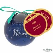 Christmas Gifting Bauble with Sentiment Card - Merry Christmas Mum