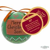 Christmas Gifting Bauble with Sentiment Card - Merry Christmas Son