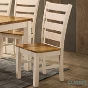 Columbia Dining Chair Cream with Oak Seat