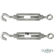 Connex Turn Buckle Galvanised M5 x 70mm | 2 Pack
