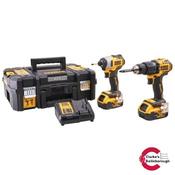 DeWalt 18V Combi Drill and Impact Driver Twin Pack image