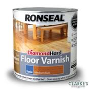 Ronseal Diamond Hard Floor Varnish Medium Oak 2.5 Litre
