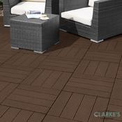Cosmo Deck Tiles Coffee Brown