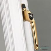 Era PVC Window Handle with Lock Brass