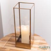 Esha Lantern Antique Brass Slim