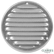 Round Metal Vent Grille Zinc Plated 125mm