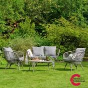 Evora Wicker Garden Set Grey image