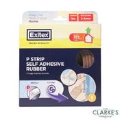 Exitex P Self Adhesive Rubber Strip Brown 5 Meter