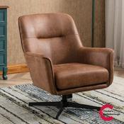 Felicia Swivel Chair Saddle Tan