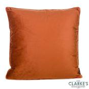 Velvet Piped Copper Cushion