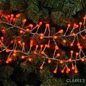 288 LED Red Berry Cluster Christmas Lights