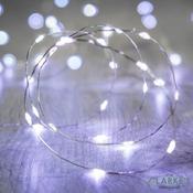 50 Micro LED Battery Operated Christmas Lights - Cool White