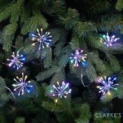 LED Starburst Christmas Lights - Pastel Multicolour