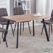 Frederic Walnut Top Dining Table 120cm