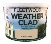 Fleetwood Weatherclad Masonry Paint Waterstone Acrylic Exterior 10 Ltr - Smooth, 18 Years