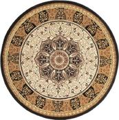 Heritage Circle Rug Black / Cream 150 x 150cm