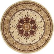 Heritage Circle Rug Cream/Red 150 x 150cm