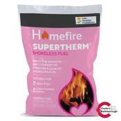 Homefire Supertherm Smokeless Coal 20kg - Consistent, Easy to Light, High Heat, Banks Overnight, Low Smoke, Approved Fuel