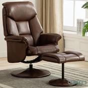 Kenmare Recliner Chair with Foot Stool Chestnut image