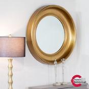 Marcella Deep Round Mirror Gold 90cm image