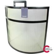 Black Curved Firescreen with Handle