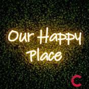 Neon Wall Sign - Our Happy Place