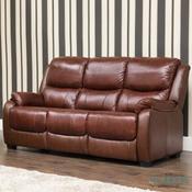 Parker 3 Seater Fixed Sofa Tabac