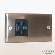 Power Pro Dual Voltage Shaver Socket Brushed Steel