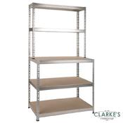Boltless Galvanised Shelving Unit with Work Bench