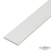PVC Flat Bar White 30mm/1m