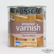 Ronseal Diamond Hard Interior Varnish Satin Light Oak 250 ml