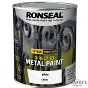 Ronseal Direct To Metal Paint White Satin 750ml