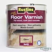 Rustins Quick Dry Floor Varnish Clear Satin 2.5 Litre
